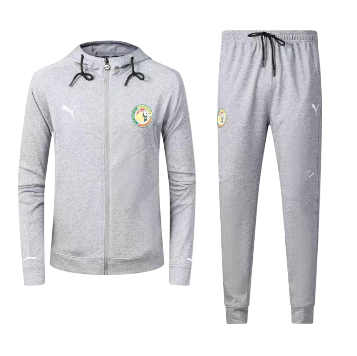 Ensemble Survêtement Senegal avec capuche (coton) (gris/gris) 2025-2026 SMSSC03