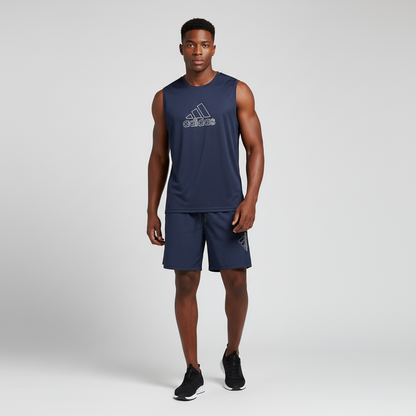 Ensemble de sport Débardeur avec short Adidas (Marine) MSEDSA05