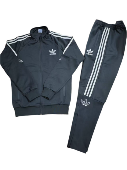 Ensemble Survêtement Loisir Adidas (Gris Foncé) avec fermeture
