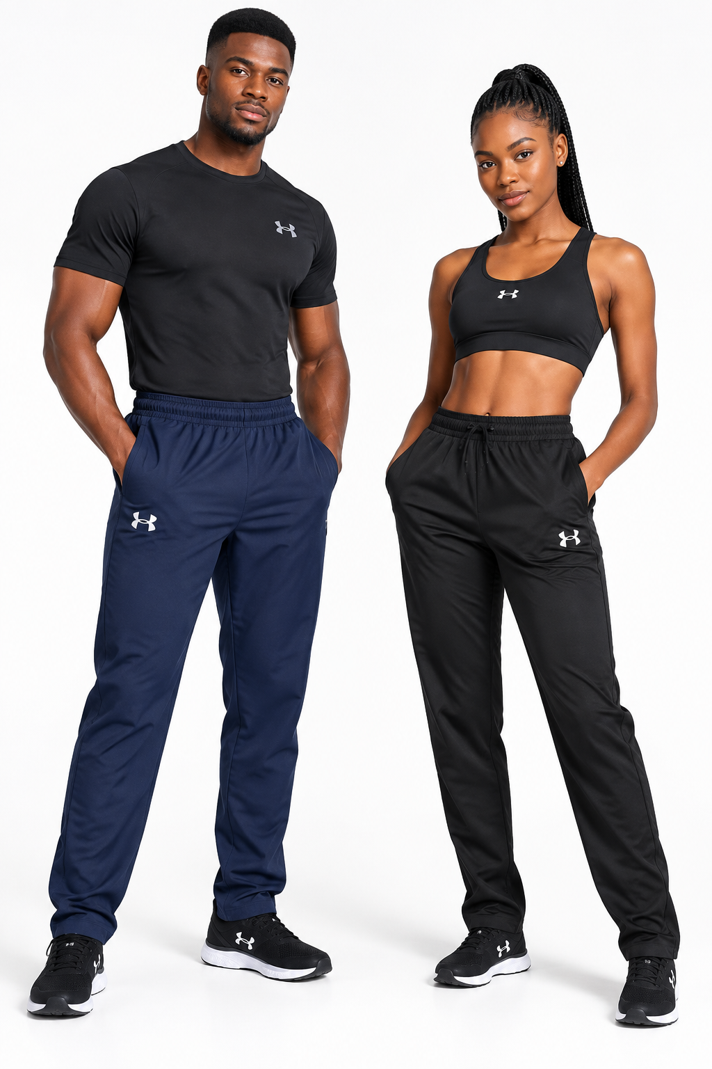 Pantalon jogging coton UA loisir/sport avec fermeture (unisexe) (3 couleurs disponibles pour choisir)