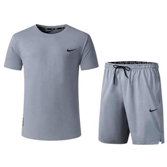 Ensemble de sport Nike Unisexe – T-shirt & Short (Gris)