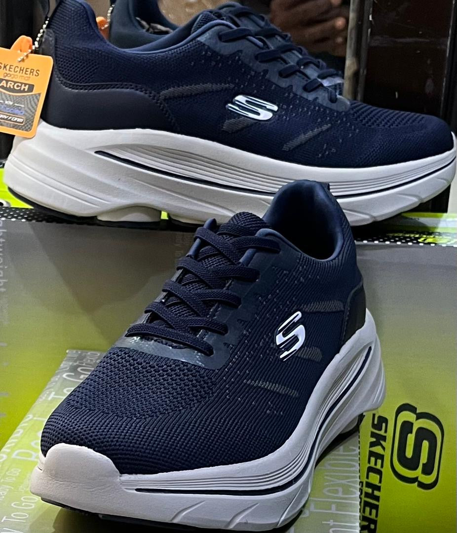 Chaussure Skechers (Arch) Bleu avec lacets