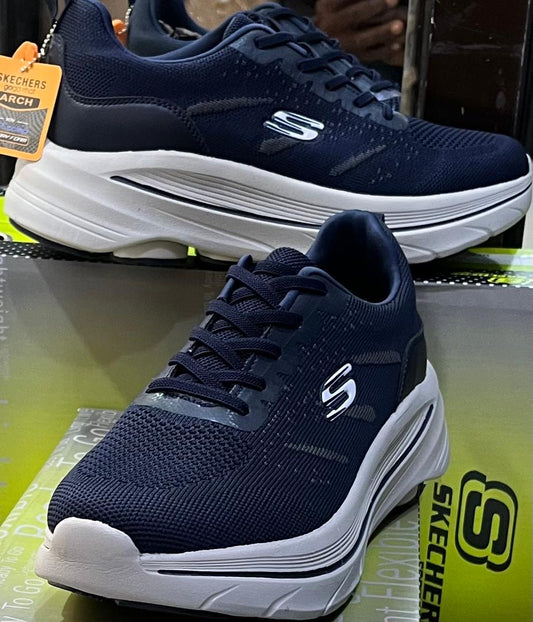 Chaussure Skechers (Arch) Bleu avec lacets