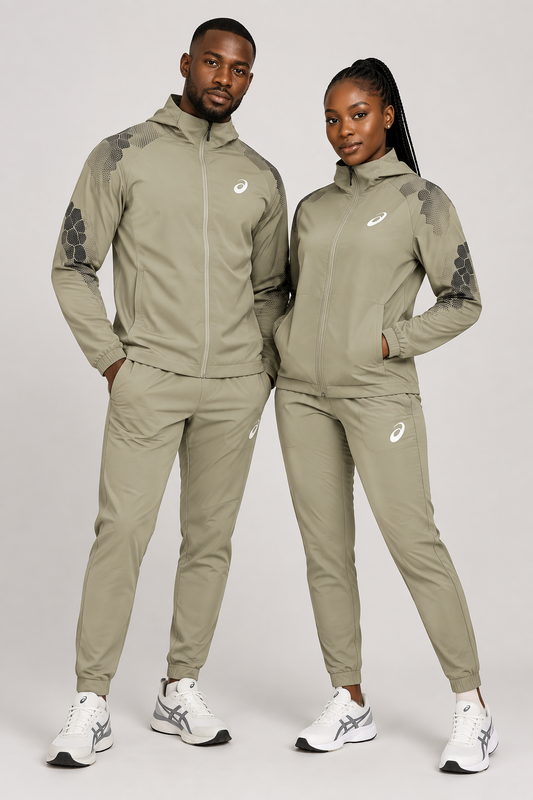 Ensemble Survêtement fitness ASICS avec fermeture (toile) Beige