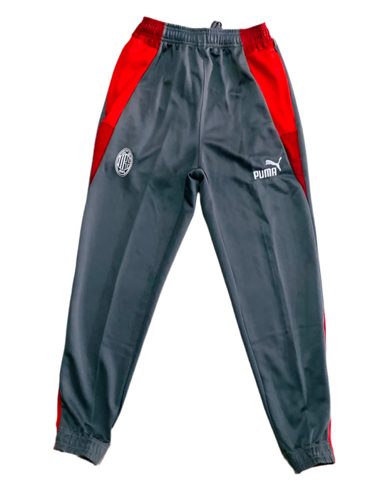 Pantalon jogging club football Milan AC Gris (cheville ferme)