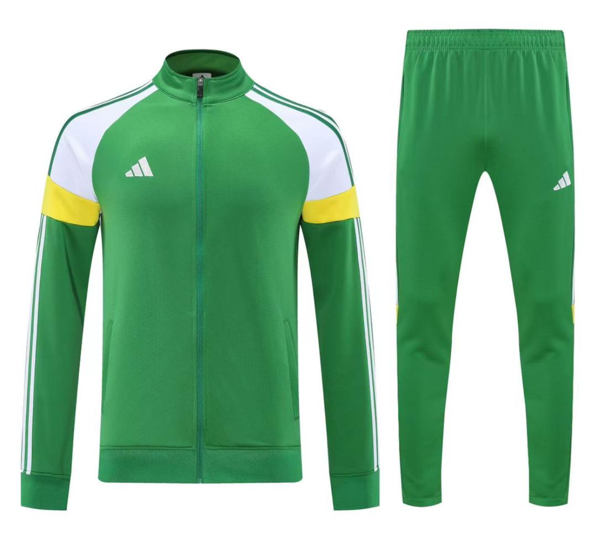 Ensemble Survêtement classique Adidas (Vert) avec fermeture