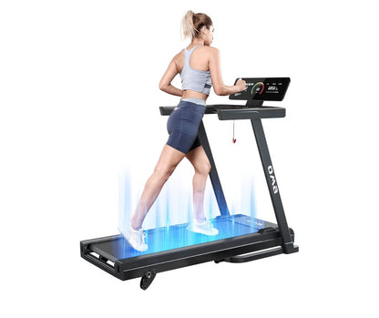 Tapis roulants OMA pour la maison, pliant de capacité max 2.5HP 300 LBS avec écran LED, 36 programmes prédéfinis, machine d'exercice