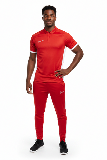 Ensemble T-shirt col roulé & Jogging Nike (Rouge)– Style Sport Premium
