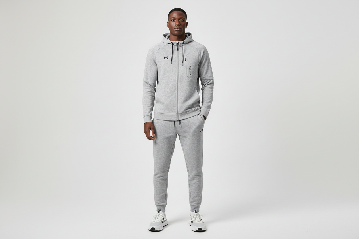 Ensemble survêtement Under Armour Gris avec capuche (coton) ECMSUA06