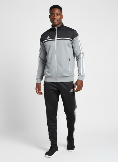 Ensemble Survêtement Loisir Adidas (Gris) avec fermeture