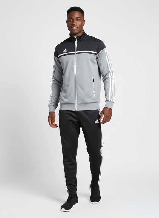 Ensemble Survêtement Loisir Adidas (Gris) avec fermeture