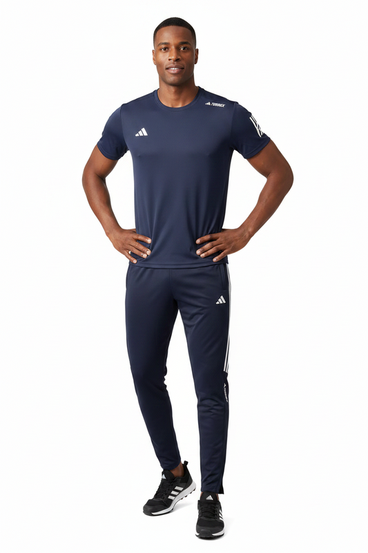 Ensemble Sport (Adi-das) – T-shirt & Pantalon Style Performance Marine TPESMSA03