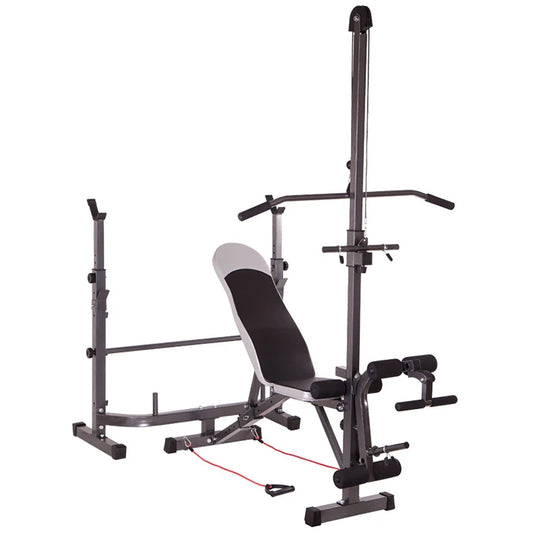 Banc d'haltérophilie multifonctions à traction haute