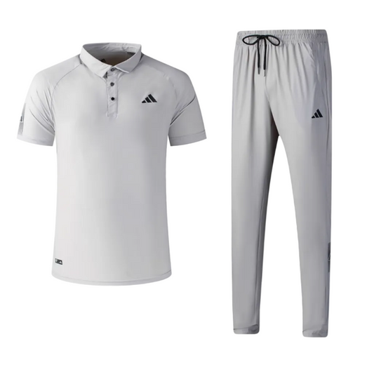 Ensemble col roulé Adidas avec pantalon jogging (Gris clair) ECPAMS04