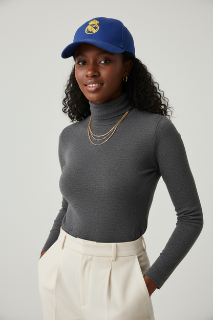 Casquette Real Madrid Bleu(Doré ) Ajustable – Logo Brodé | Unisexe