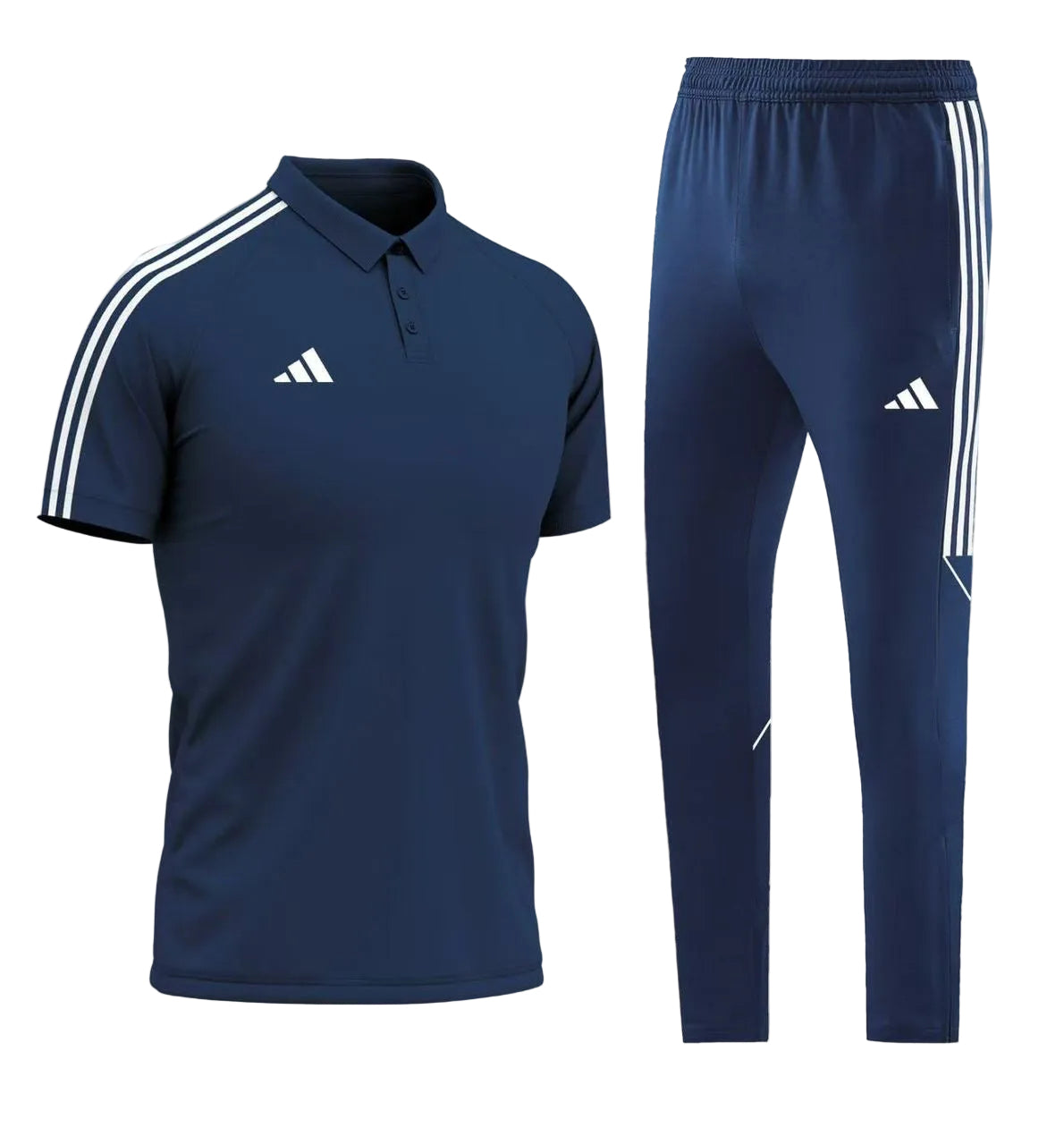 Ensemble T-shirt col roulé & Jogging Adidas (Marine)– Style Sport Premium