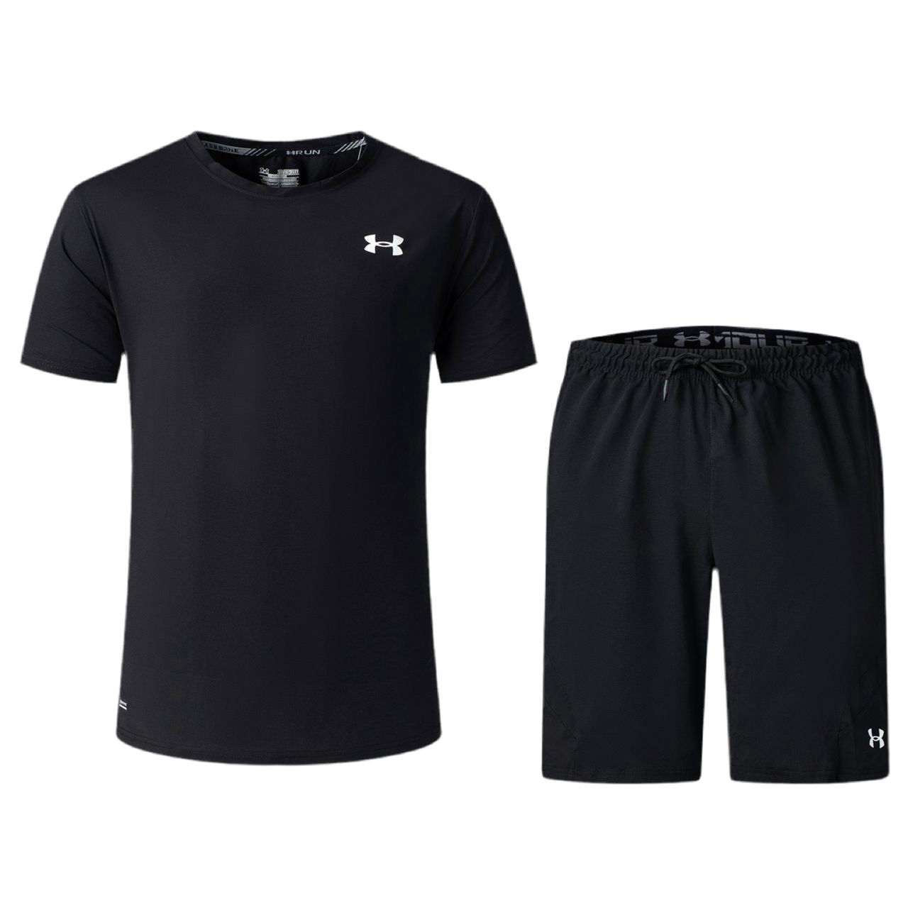 Ensemble de sport Under Armour Unisexe – T-shirt & Short (Noir)
