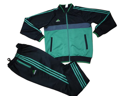 Ensemble Survêtement Loisir Adidas (noir/vert) avec fermeture