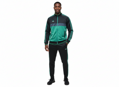 Ensemble Survêtement Loisir Adidas (noir/vert) avec fermeture