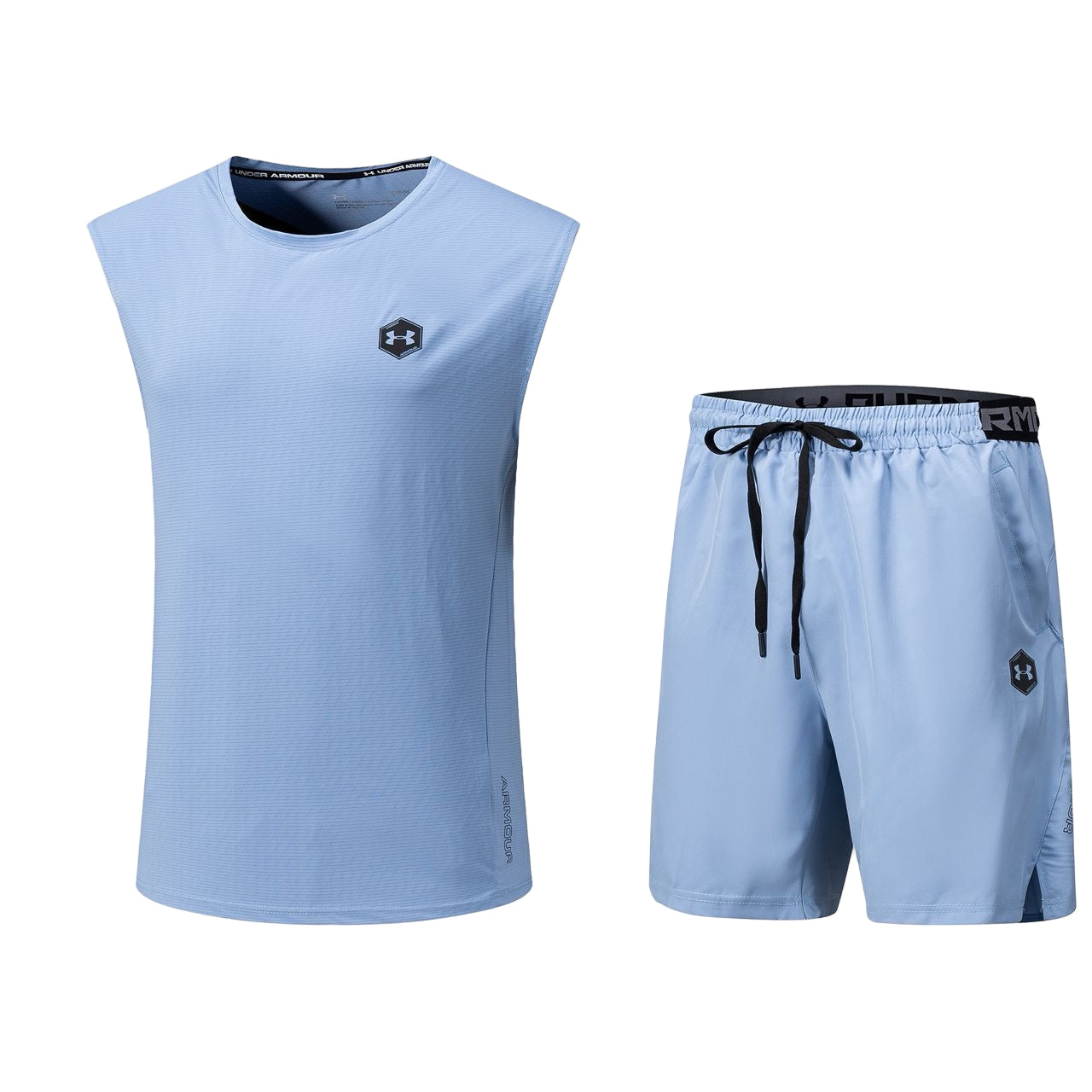 Ensemble de sport Débardeur avec short Under Armour (Bleu Clair) MSEDSUA10
