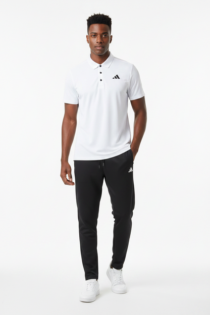 Ensemble col roulé Adidas avec pantalon jogging (Blanc/Noir) ECPAMS01
