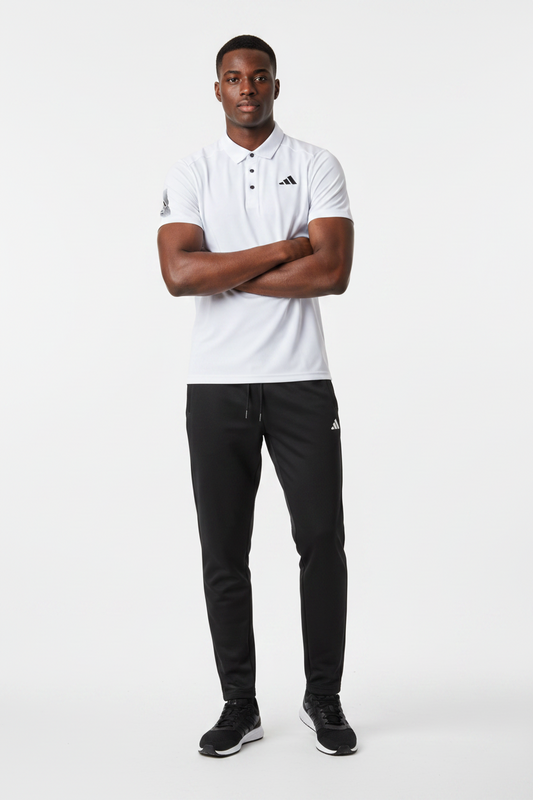 Ensemble col roulé Adidas avec pantalon jogging (Blanc/Noir) ECPAMS01