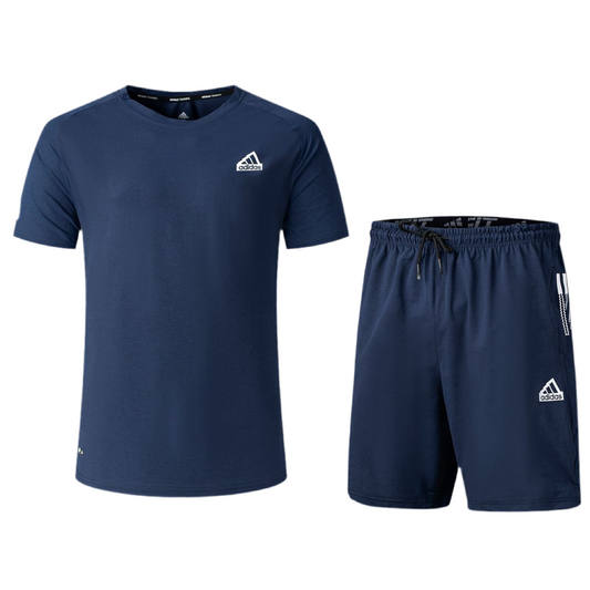Ensemble de sport Adidas Unisexe – T-shirt & Short (Marine)