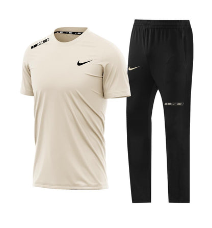 T-shirt sport + pantalon Nike avec fermeture (Biege) MTSTPN05