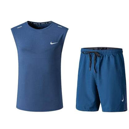 Ensemble de sport Débardeur avec short Nike (Bleu) MSEDSN01