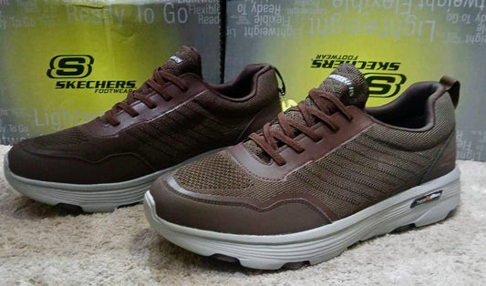 Chaussure Skechers BIG SIZE (Arch) avec lacets Marron