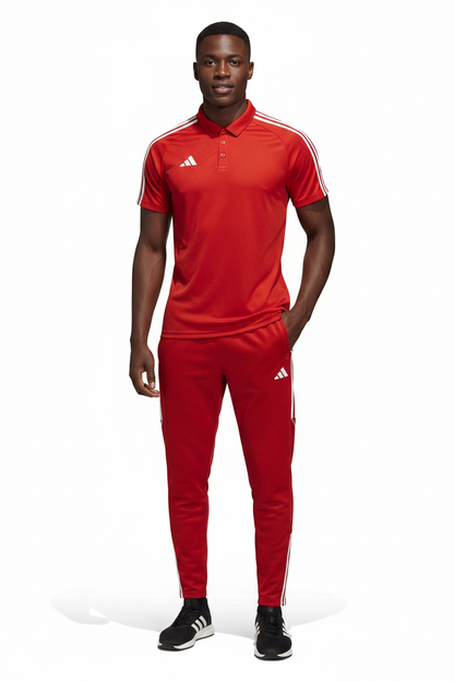 Ensemble T-shirt col roulé & Jogging Adidas (Rouge)– Style Sport Premium