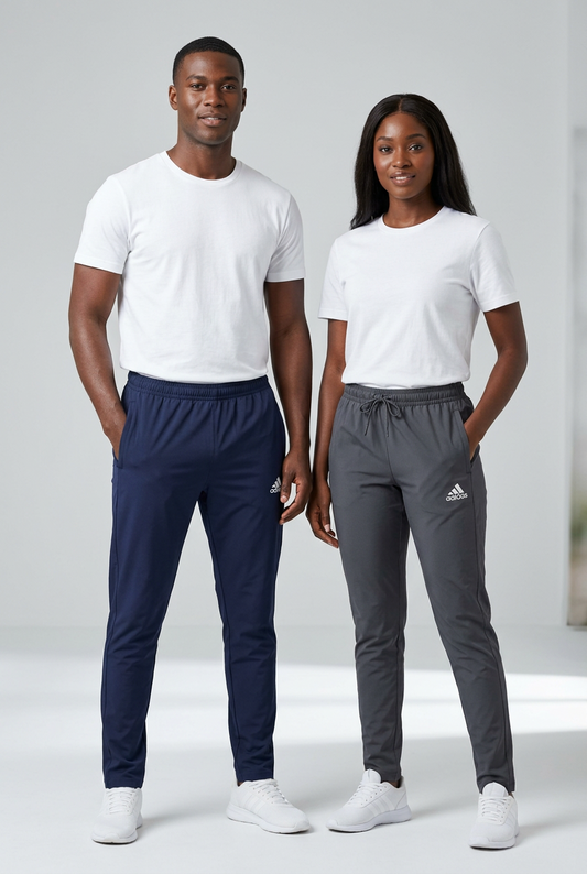 Pantalon jogging coton Adidas loisir/sport avec fermeture (unisexe) (3 couleurs disponibles pour choisir)