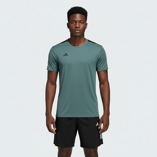 Ensemble de sport Adidas Unisexe – T-shirt & Short (Vert foncé/Noir)