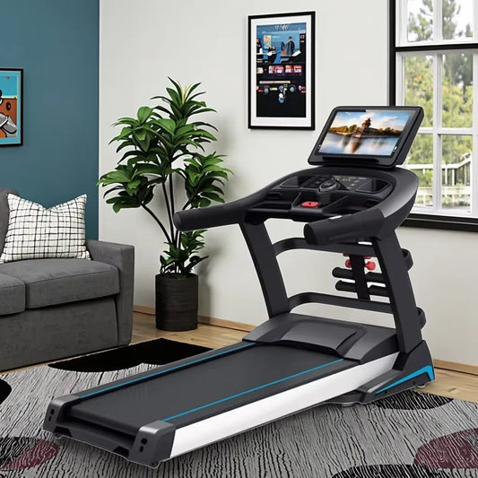 Tapis de Course électrique Professionnel Pliable – (Écran Multimédia, Grand écran Smart Multi-fonction Absorption des chocs Pliant)