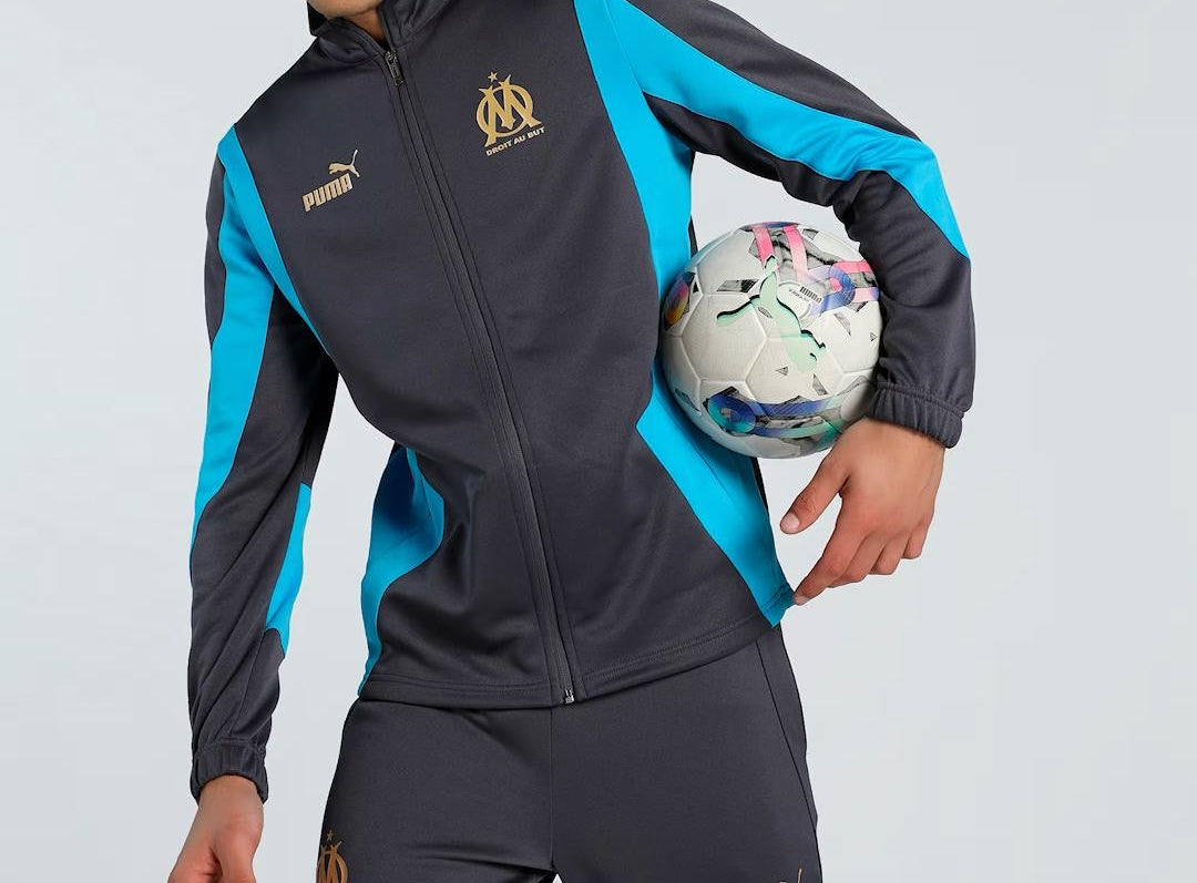 Ensemble survêtement Olympique de Marseille (Bleu) 2025 avec capuche