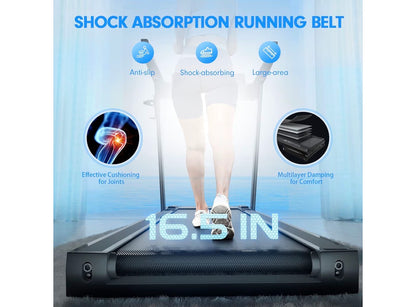 Tapis roulants OMA pour la maison, pliant de capacité max 2.5HP 300 LBS avec écran LED, 36 programmes prédéfinis, machine d'exercice