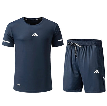 Ensemble Fitness (Adi-das) – T-shirt & Short sport Marine TSMSEF04