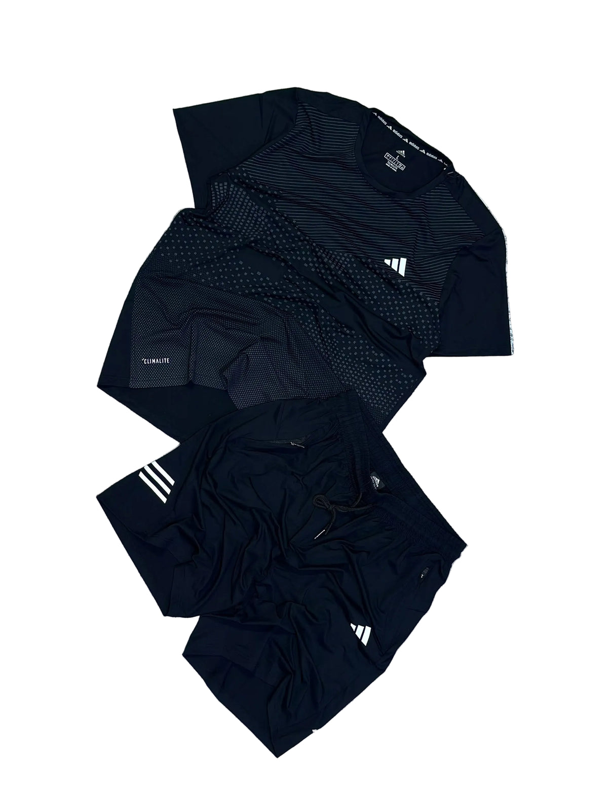 Ensemble de T-shirt et Short Unisexe Adi-das (Climalite) Sport confort Noir