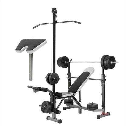Banc d'haltérophilie multifonctions à traction haute