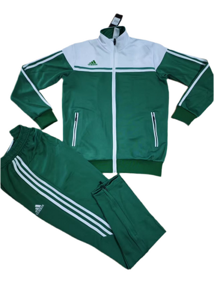 Ensemble Survêtement Loisir Adidas (Vert/Blanc) avec fermeture