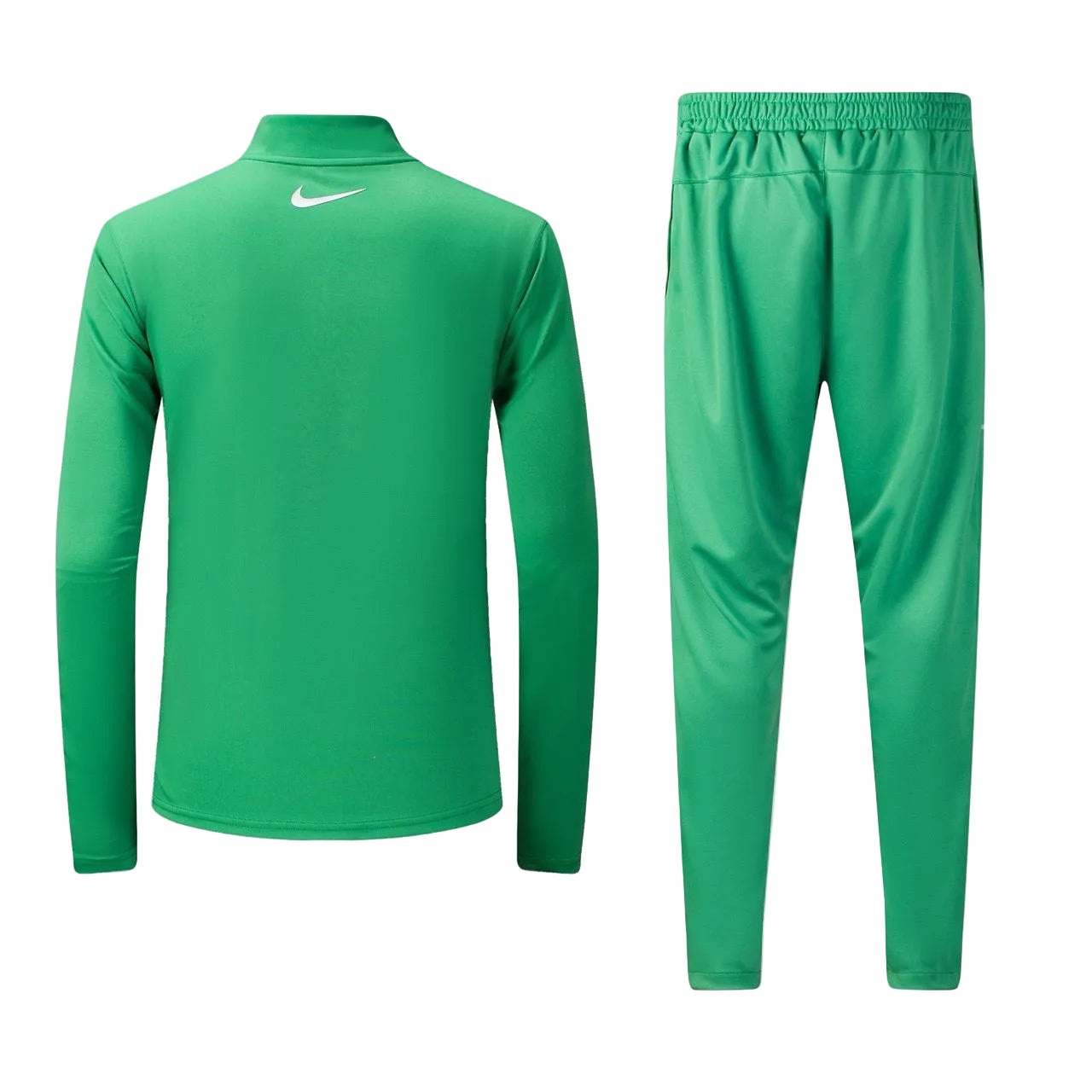 Ensemble Nike sport long manche col zippé avec pantalon jogging (Vert) MSESLMN05