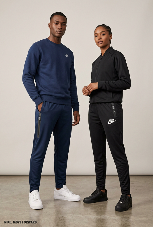 Pantalon jogging coton Nike loisir/sport avec fermeture (unisexe) (3 couleurs disponibles pour choisir)