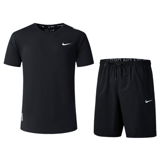 Ensemble de sport Nike Unisexe – T-shirt & Short (Noir)