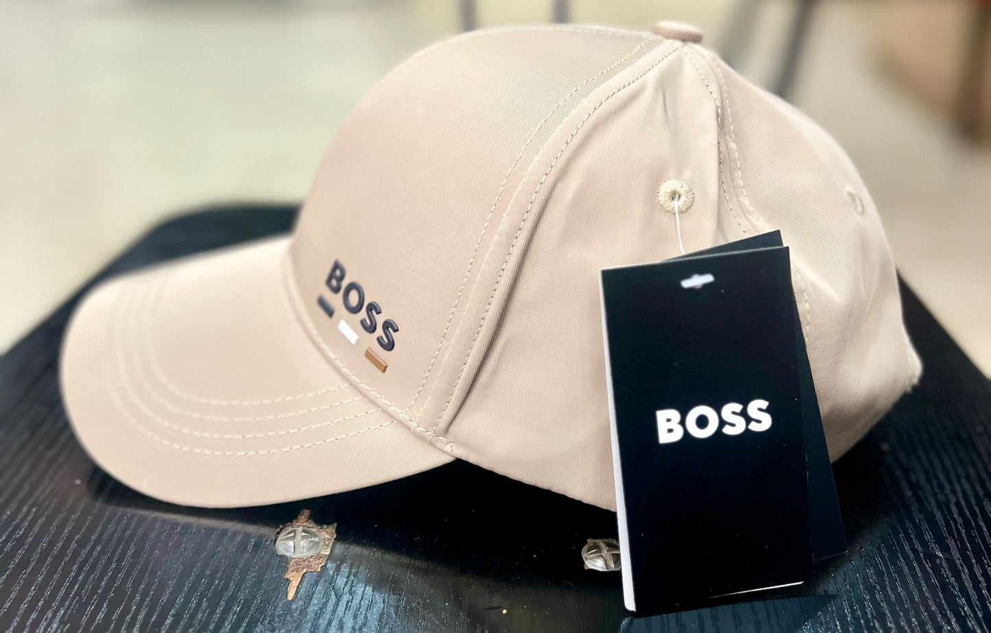 Casquette Boss biege(tricolore) Ajustable – Logo Brodé | Unisexe