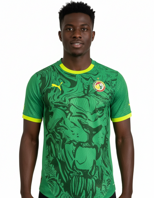 Maillot officiel de l’équipe nationale du Sénégal (Lions de la Teranga) Extérieur (vert) 2025-2026