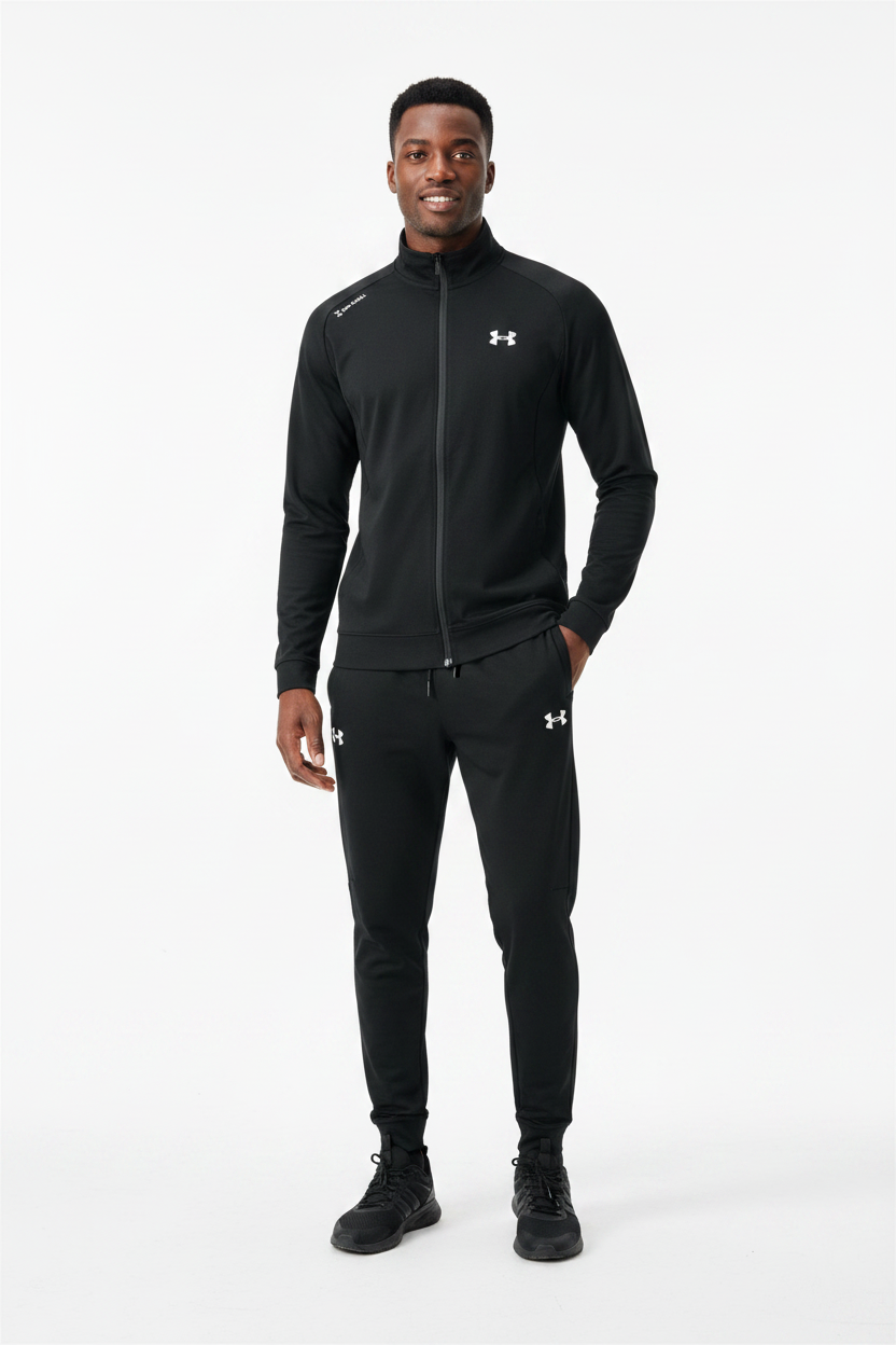 Ensemble Survêtement Classique UA Noir(coton leger) avec fermeture MSESUA01
