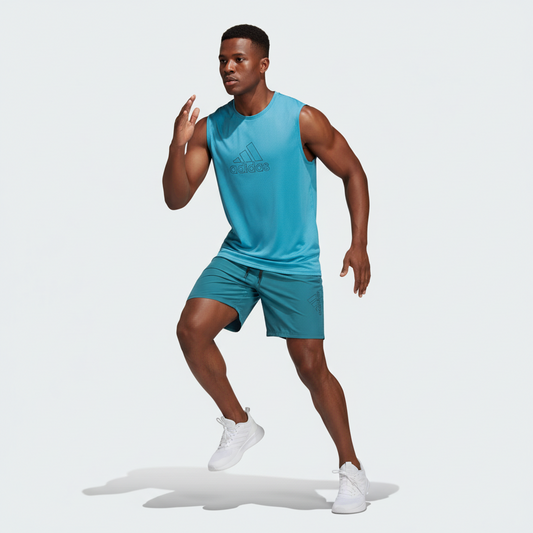 Ensemble de sport Débardeur avec short Adidas (Bleu clair) MSEDSA06