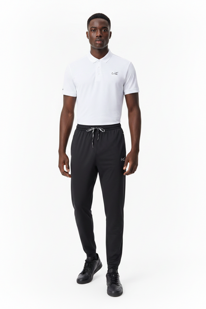 T-shirt col roule Ni-ke Air et pantalon jogging avec fermeture (Blanc/Noir) TPJFMNS17