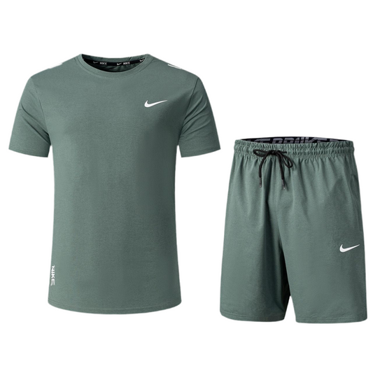 Ensemble de sport Nike Unisexe – T-shirt & Short (Olive)