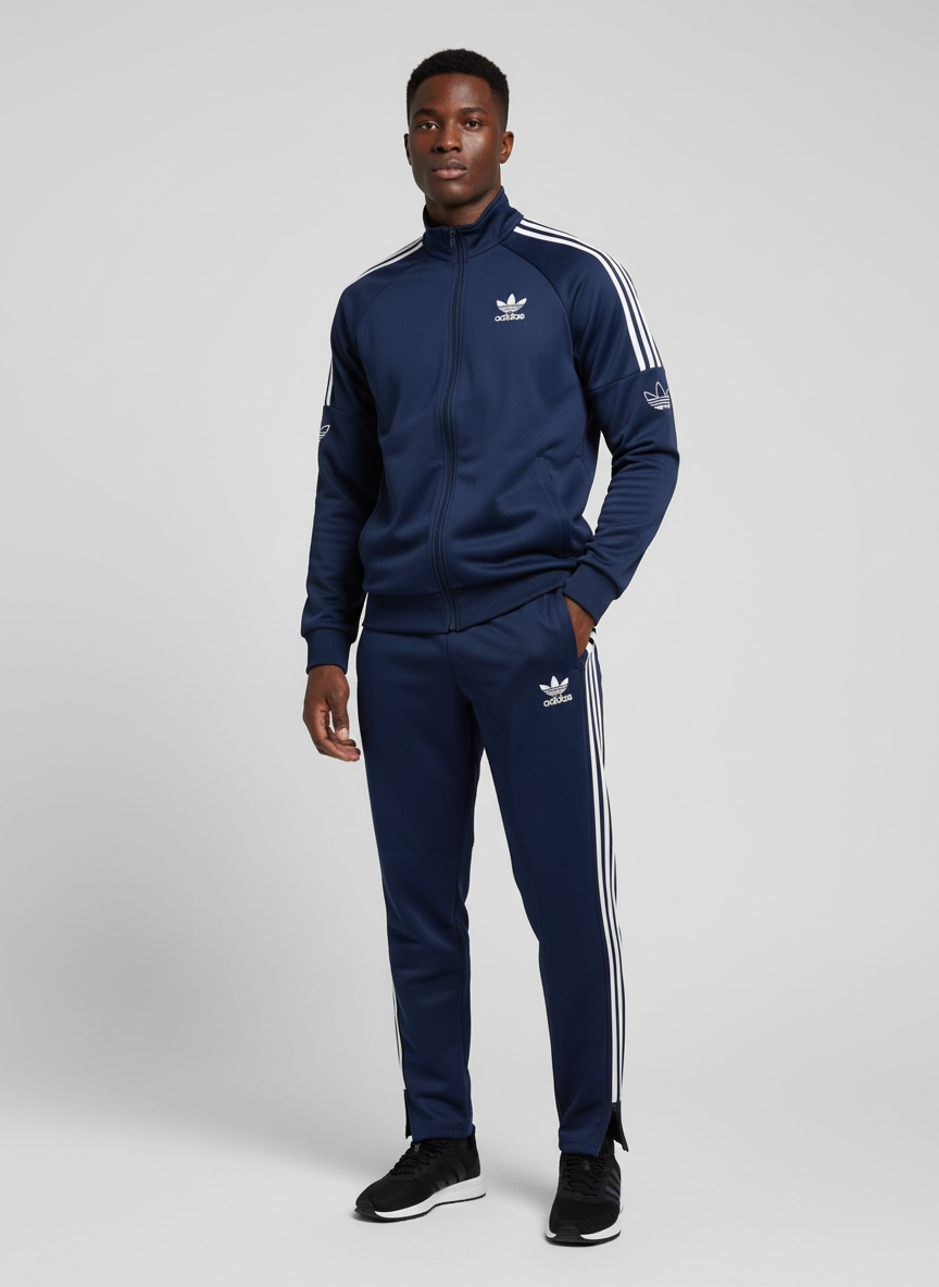Ensemble Survêtement Loisir Adidas (Marine) avec fermeture